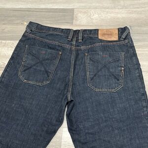 AKOO No Rivals Zip Pocket Denim Blue Jeans 100% Cotton Men's - Size 40
